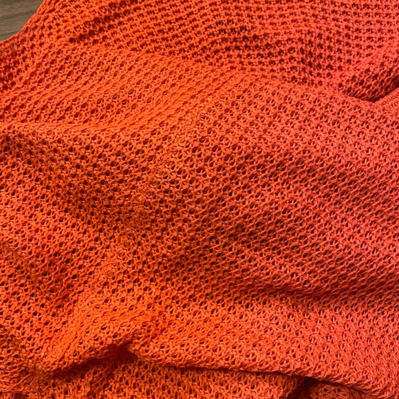 Orange crochet cover up / skirt set - Picture 6 of 7